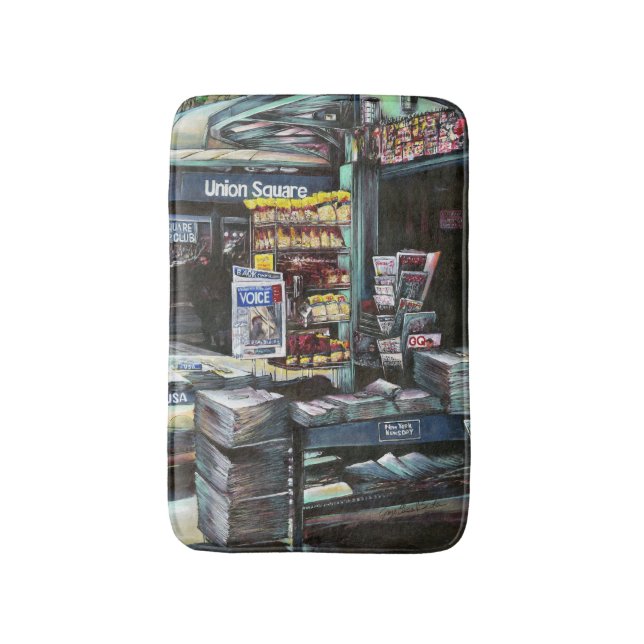 Alfombrilla De Baño Noche de crisocolia, Union Square, NYC (Frente vertical)