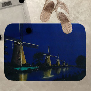 Alfombrilla De Baño Noche de Kinderdijk