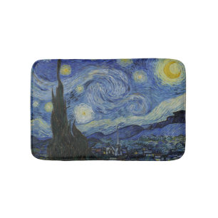 Alfombrilla De Baño Noche de Vintage Van Gogh Starry
