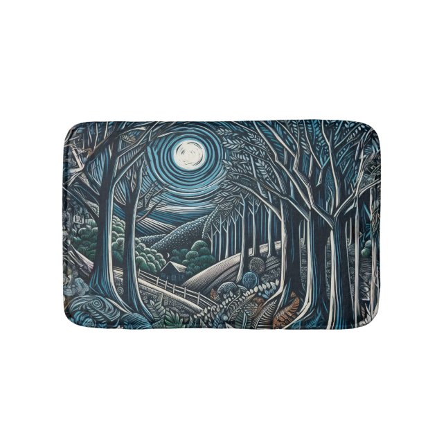 Alfombrilla De Baño Noche en los bosques (Anverso)
