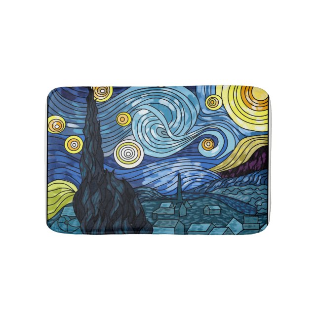 Alfombrilla De Baño Noche estrellada: Bath Mat (Anverso)