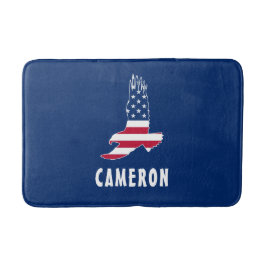 Alfombrilla De Baño Nombre Bandera De Estados Unidos Águila América 4 