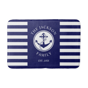 Alfombrilla De Baño Nombre de familia Anclaje naumático Patrón de fran