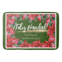 Nombre de familia Poinsettia Feliz Navidad