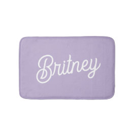 Alfombrilla De Baño Nombre de monograma morado de lavadora de Moda per