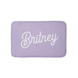 Alfombrilla De Baño Nombre de monograma morado de lavadora de Moda per