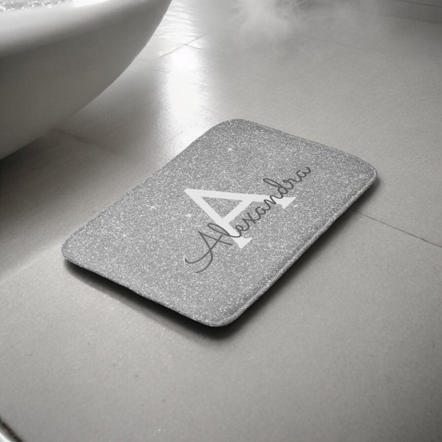 Alfombrilla De Baño Nombre del Monograma del Purpurina de espuma plate (Subido por el creador)