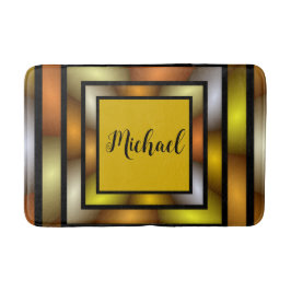 Alfombrilla De Baño Nombre gráfico trippy colorido del túnel luminoso