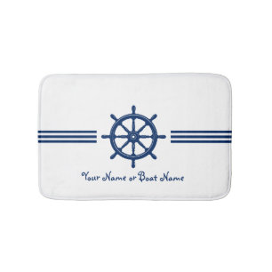 Alfombrilla De Baño Nombre o buque náutico Náutico Nave Helm