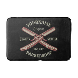 Alfombrilla De Baño NOMBRE personalizado Barber Straight Razor Barbers