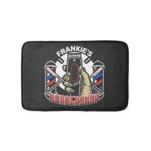 Alfombrilla De Baño NOMBRE Personalizado Barbería Retro Tienda Pole B