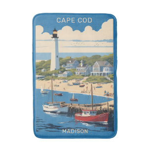 Alfombrilla De Baño Nombre personalizado Cabo Cod Massachusetts