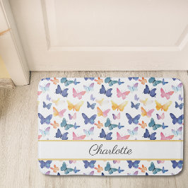 Alfombrilla De Baño Nombre personalizado del patrón colorido de color