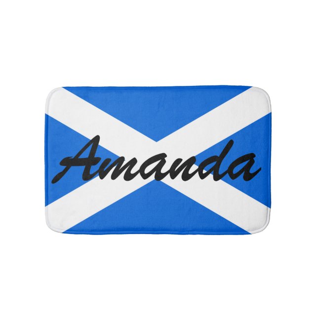 Alfombrilla De Baño Nombre personalizado en bmcnt de la bandera escoce (Anverso)