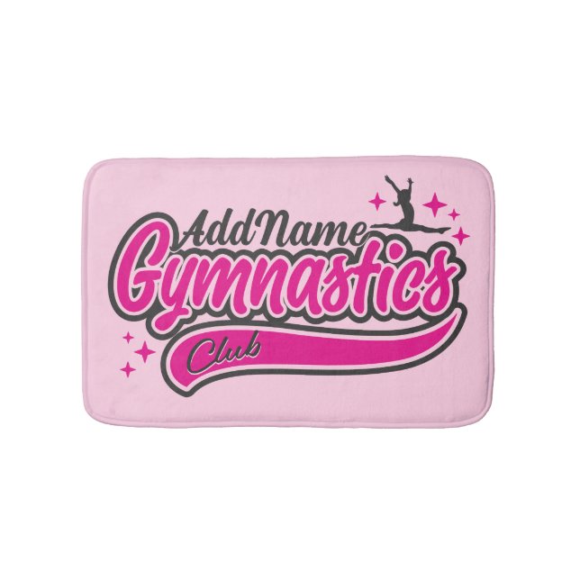 Alfombrilla De Baño NOMBRE personalizado Gimnasia de salto dividido de (Anverso)