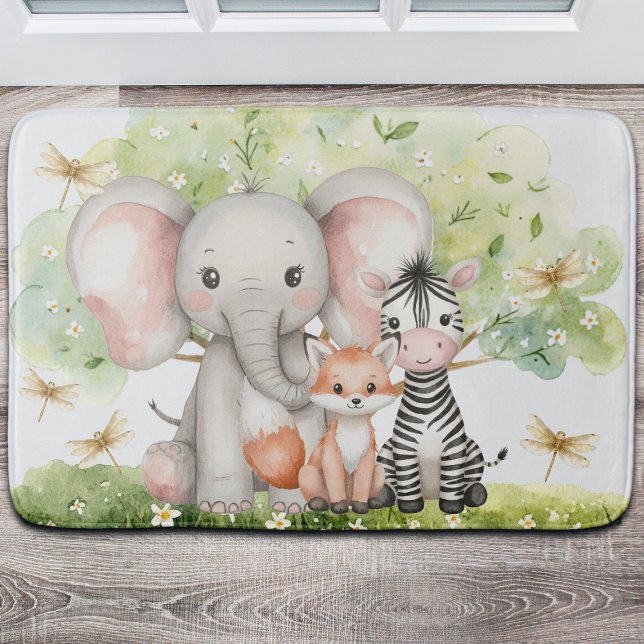 Alfombrilla De Baño Nombre personalizado Jungle Animals Dragonfly (Subido por el creador)