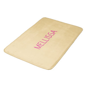 Alfombrilla De Baño Nombre personalizado minimalista crema