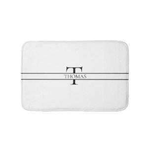 Alfombrilla De Baño Nombre personalizado monogramado elegante
