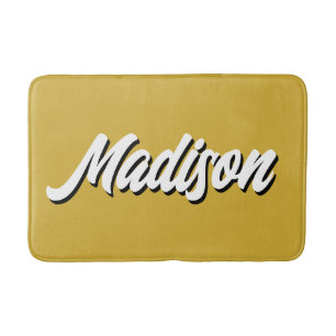 Alfombrilla De Baño Nombre personalizado retro regalo de universidad G