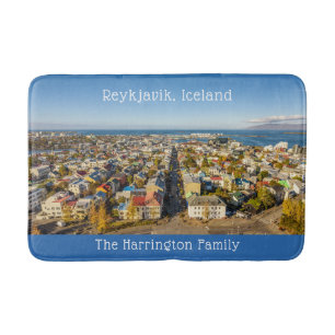 Alfombrilla De Baño Nombre personalizado Reykjavik Islandia