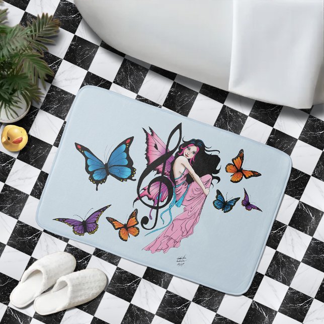 Alfombrilla De Baño Nota de música Mariposas Fairy (Subido por el creador)