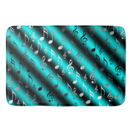 Alfombrilla De Baño nota, música, metalizado, partitura, clef, menta
