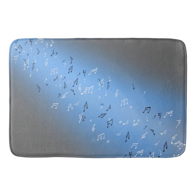 Alfombrilla De Baño Notas musicales Blue Moon Bath Mat (Anverso)
