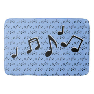 Alfombrilla De Baño Notas musicales Diseño Cortina de ducha
