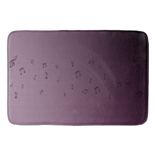 Alfombrilla De Baño Notas musicales Mauve Bath Mat