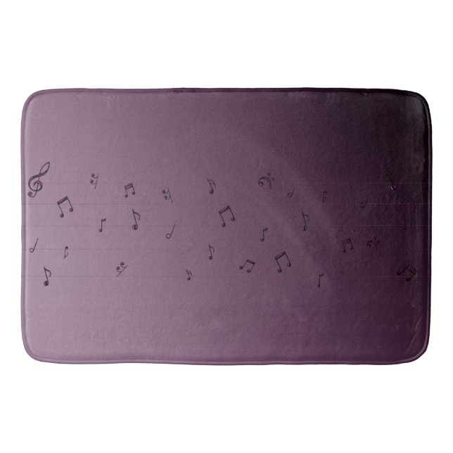 Alfombrilla De Baño Notas musicales Mauve Bath Mat (Anverso)