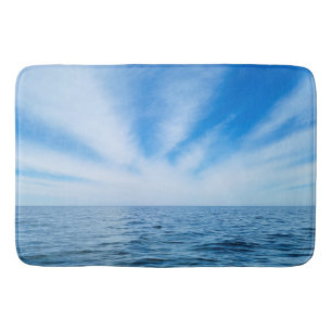 Alfombrilla De Baño Nubes Cirrus sobre el lago Michigan