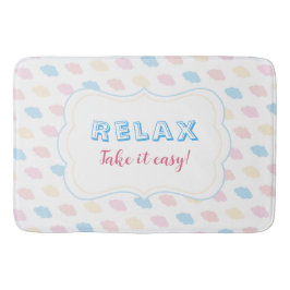Alfombrilla De Baño Nubes de colores pastel relajantes rosa azul amari