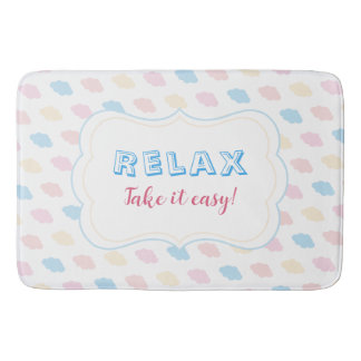 Alfombrilla De Baño Nubes de colores pastel relajantes rosa azul amari