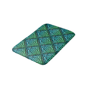 Alfombrilla De Baño Nudo celta - Mat de baño verde azul
