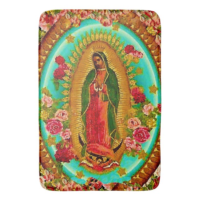 Alfombrilla De Baño Nuestra Señora Guadalupe Santa Virgen María (Frente vertical)