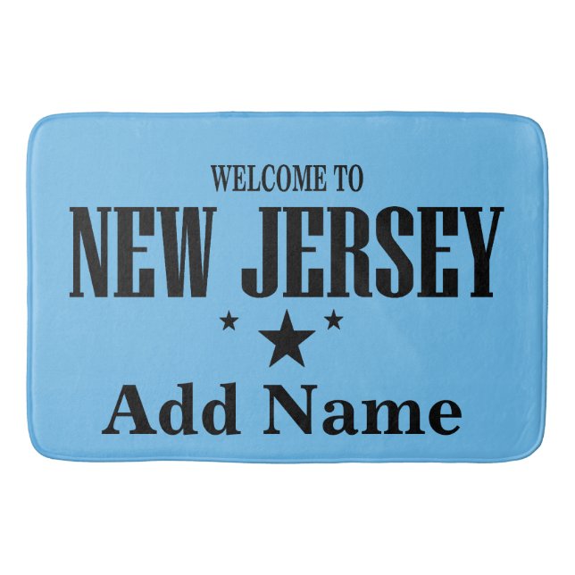 Alfombrilla De Baño Nueva Jersey Shore, añadir texto (Anverso)