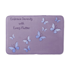 Alfombrilla De Baño Nueve mariposas azul púrpura violeta