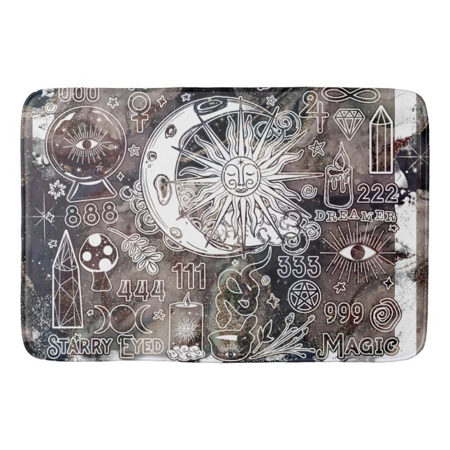 Alfombrilla De Baño Numerología afortunada que manifiesta la pérdida d (Anverso)