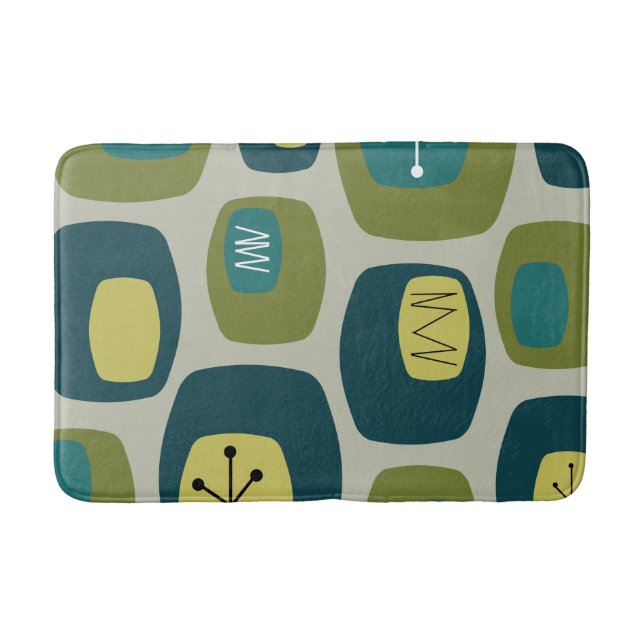 Alfombrilla De Baño Oblongs Olive Green (Anverso)