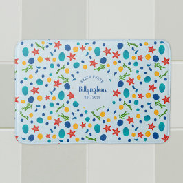 Alfombrilla De Baño Ocean personalizado nombre de familia playa casa d