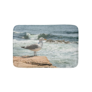 Alfombrilla De Baño Océano de gaviota costera Acadia Maine