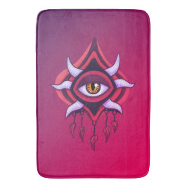 Alfombrilla De Baño Ojo Demonio Púrpura - Arte Oculto Gótico