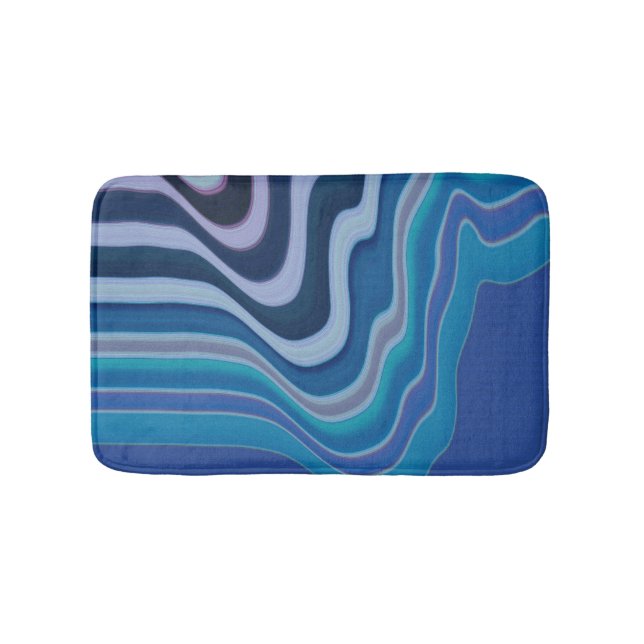 Alfombrilla De Baño Ola Azul (Anverso)