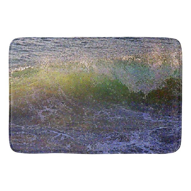 Alfombrilla De Baño Ola de océano abstracta (Anverso)