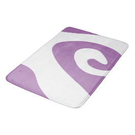 Alfombrilla De Baño Ola de remolino de lavanda y blanco