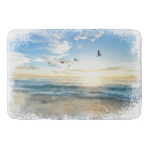 Alfombrilla De Baño *~* Olas de playa Sunrise Sunrise AR7