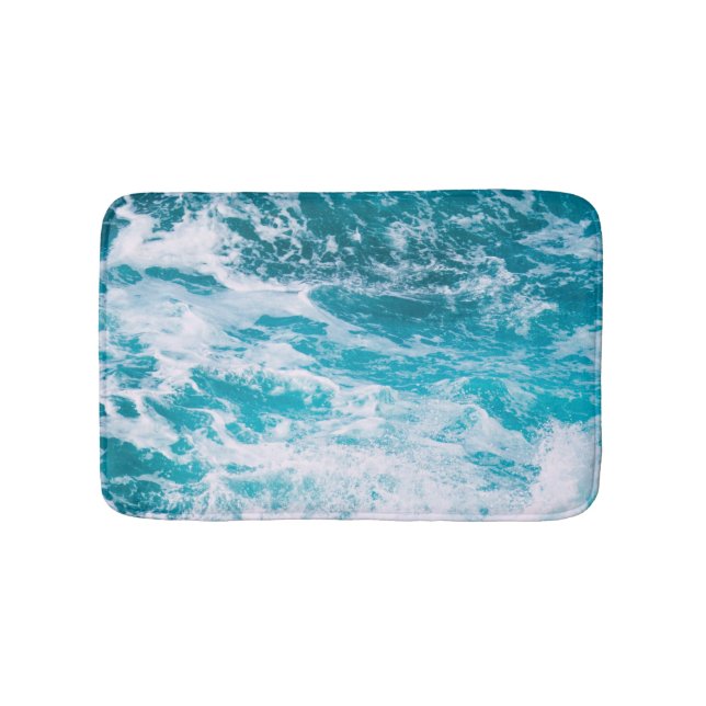 Alfombrilla De Baño Olas del océano azul (Anverso)