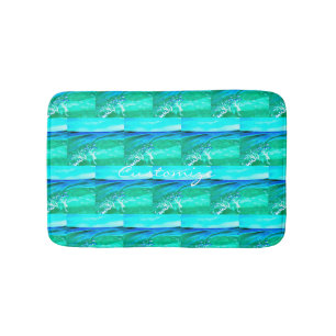 Alfombrilla De Baño oleadas de mali azul/verde Thunder_Cove