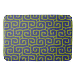 Alfombrilla De Baño Olive Green &blue Abstract pattern