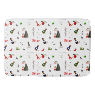 Alfombrilla De Baño Oliver La Nutria Navidad Patrón Aleatorio